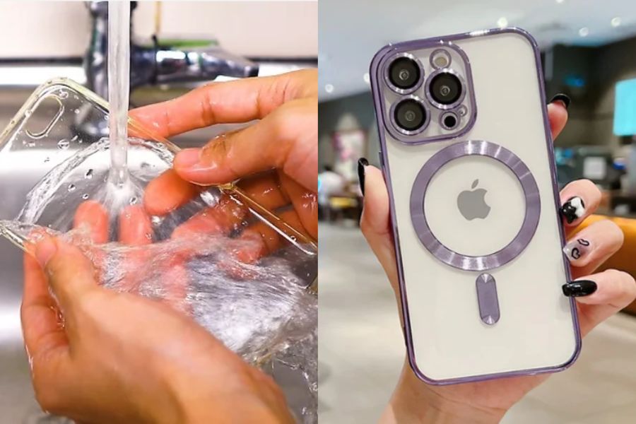 how to clean clear phone case that turned yellow