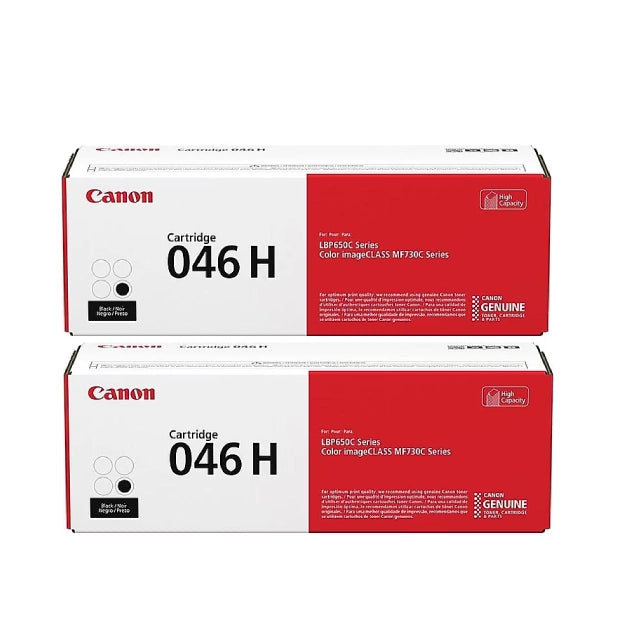 Canon 046 H Black Toner Cartridge High Yield (1254C001), 2 Packs - DealJustDeal