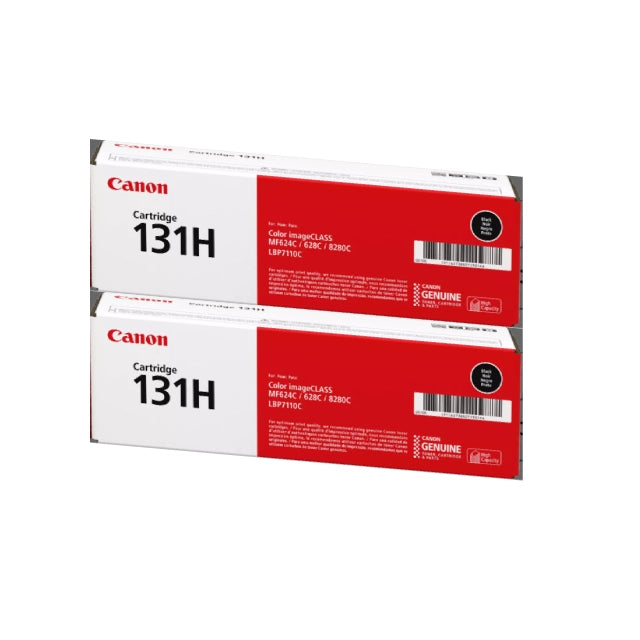Canon 131 H Black High Yield Toner Cartridge (6273B001AA), Pack Of 2 - DealJustDeal