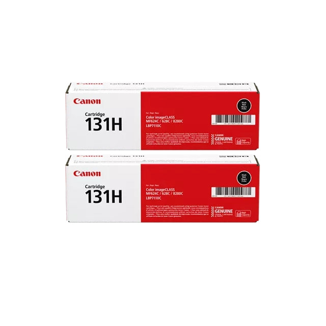 Canon 131 H Black High Yield Toner Cartridge (6273B001AA), Pack Of 2 - DealJustDeal