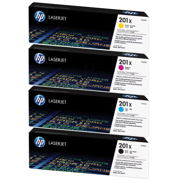 HP 201X Black/Cyan/Magenta/Yellow High Yield Toner Cartridge, Pack Of 4 - DealJustDeal