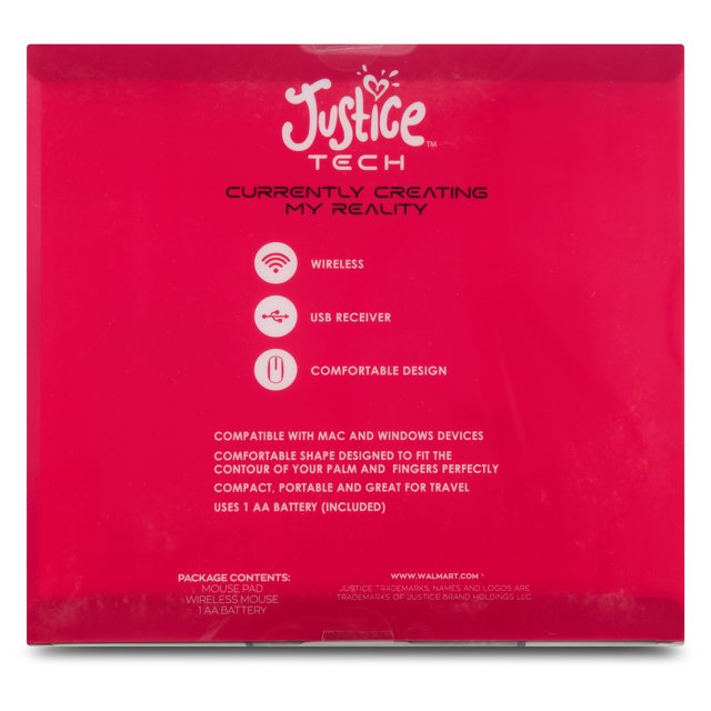 Justice Optical Mouse with Mousepad and Nano USB Receiver, Butterfly shape - DealJustDeal