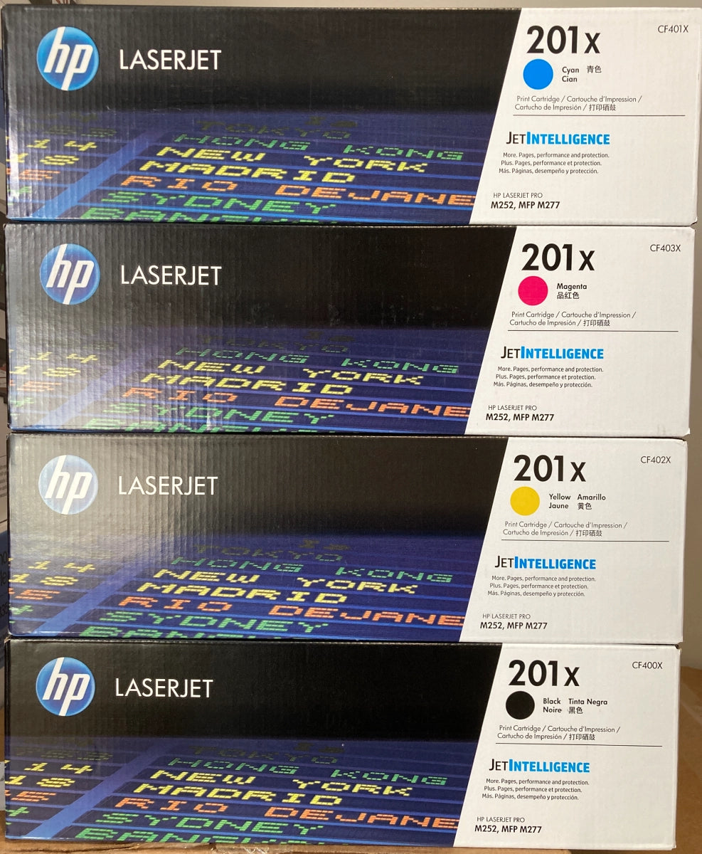 HP 201X Black/Cyan/Magenta/Yellow High Yield Toner Cartridge, Pack Of 4 - DealJustDeal