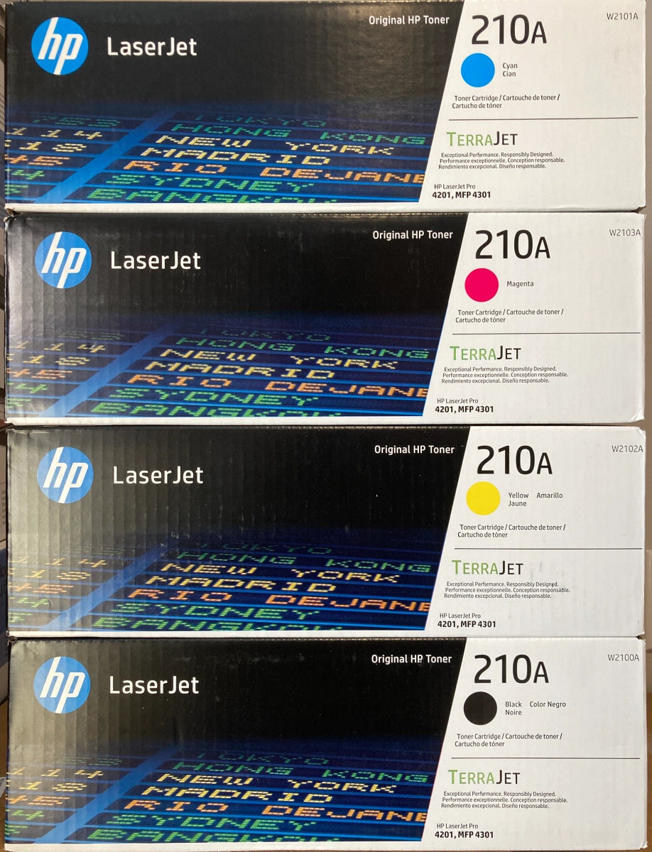 HP 210A Black/Cyan/Magenta/Yellow Standard Yield Toner Cartridge, Pack Of 4 - DealJustDeal