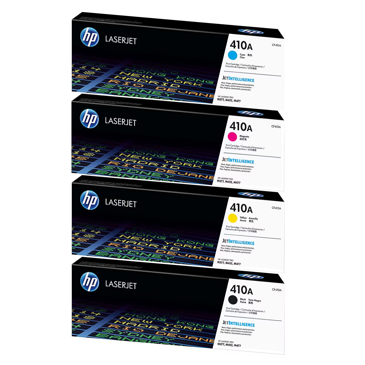 HP 410A Black/Cyan/Magenta/Yellow Standard Yield Toner Cartridge, Pack Of 4 - DealJustDeal