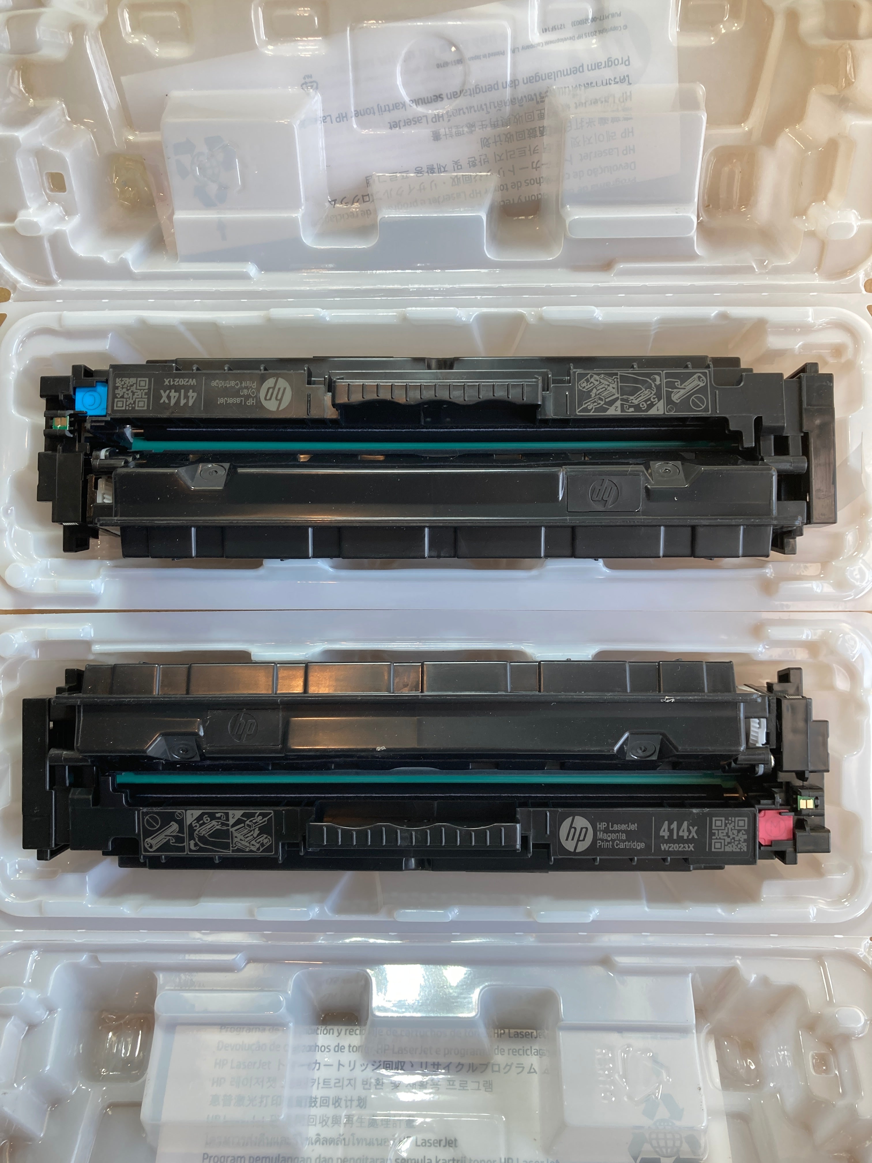 USED - HP 414X Black/Cyan/Magenta/Yellow High Yield Toner Cartridge, Pack Of 4 - DealJustDeal