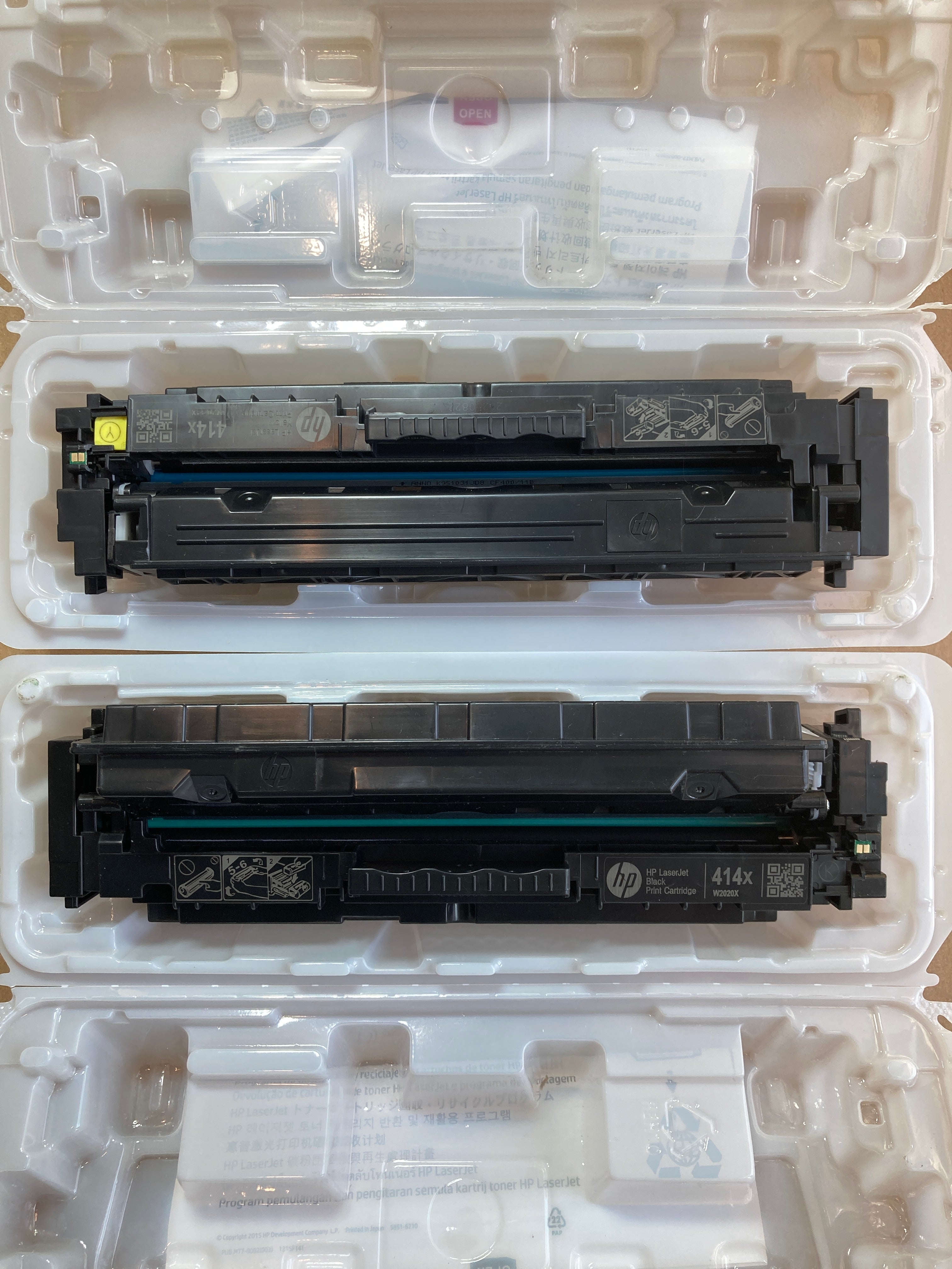 USED - HP 414X Black High Yield, 414A Cyan/Magenta/Yellow Standard Yield Toner Cartridge, Pack Of 4 - DealJustDeal