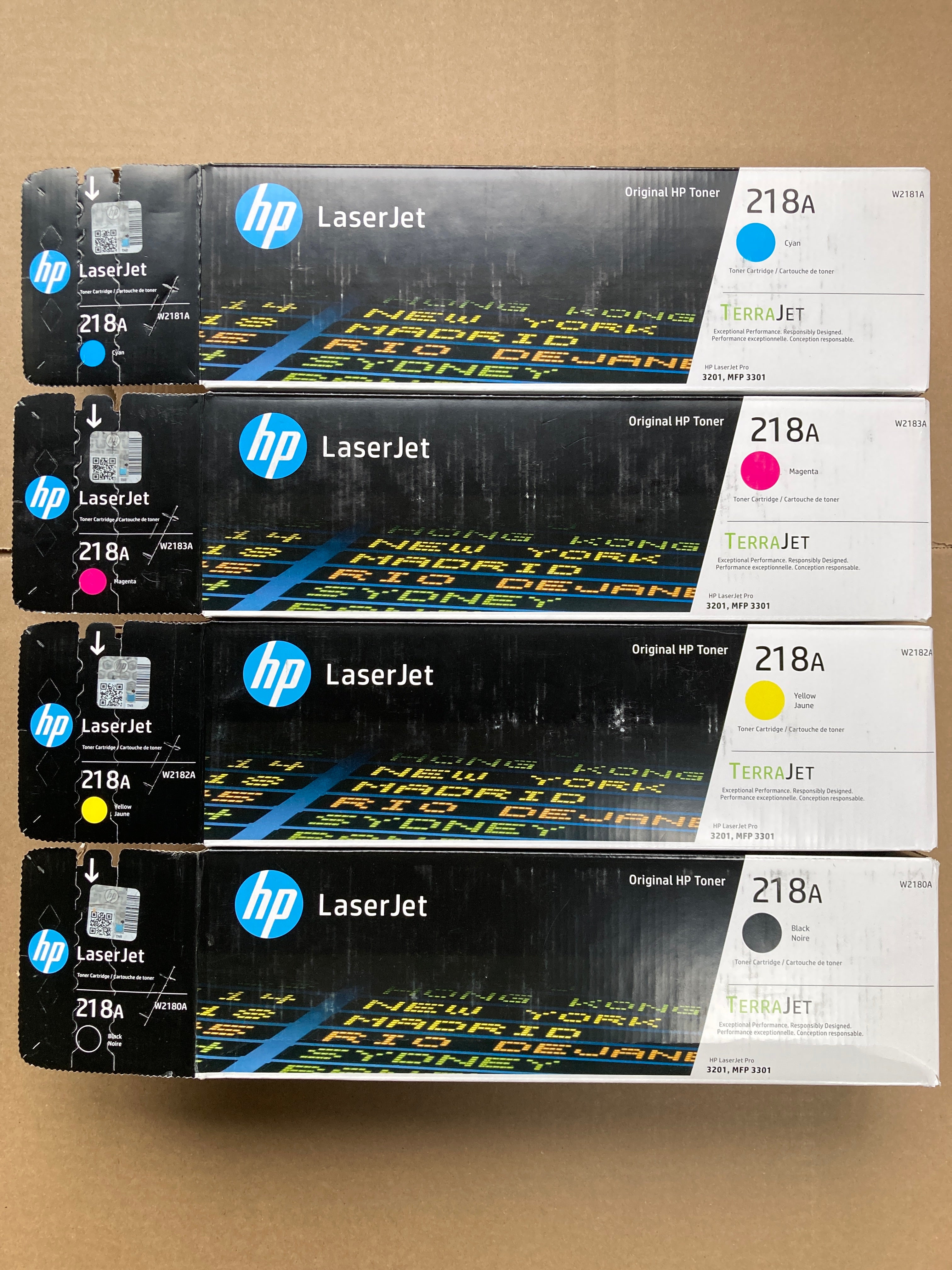 USED - HP 218A Black/Cyan/Magenta/Yellow Standard Yield Toner Cartridge, Pack Of 4 - DealJustDeal