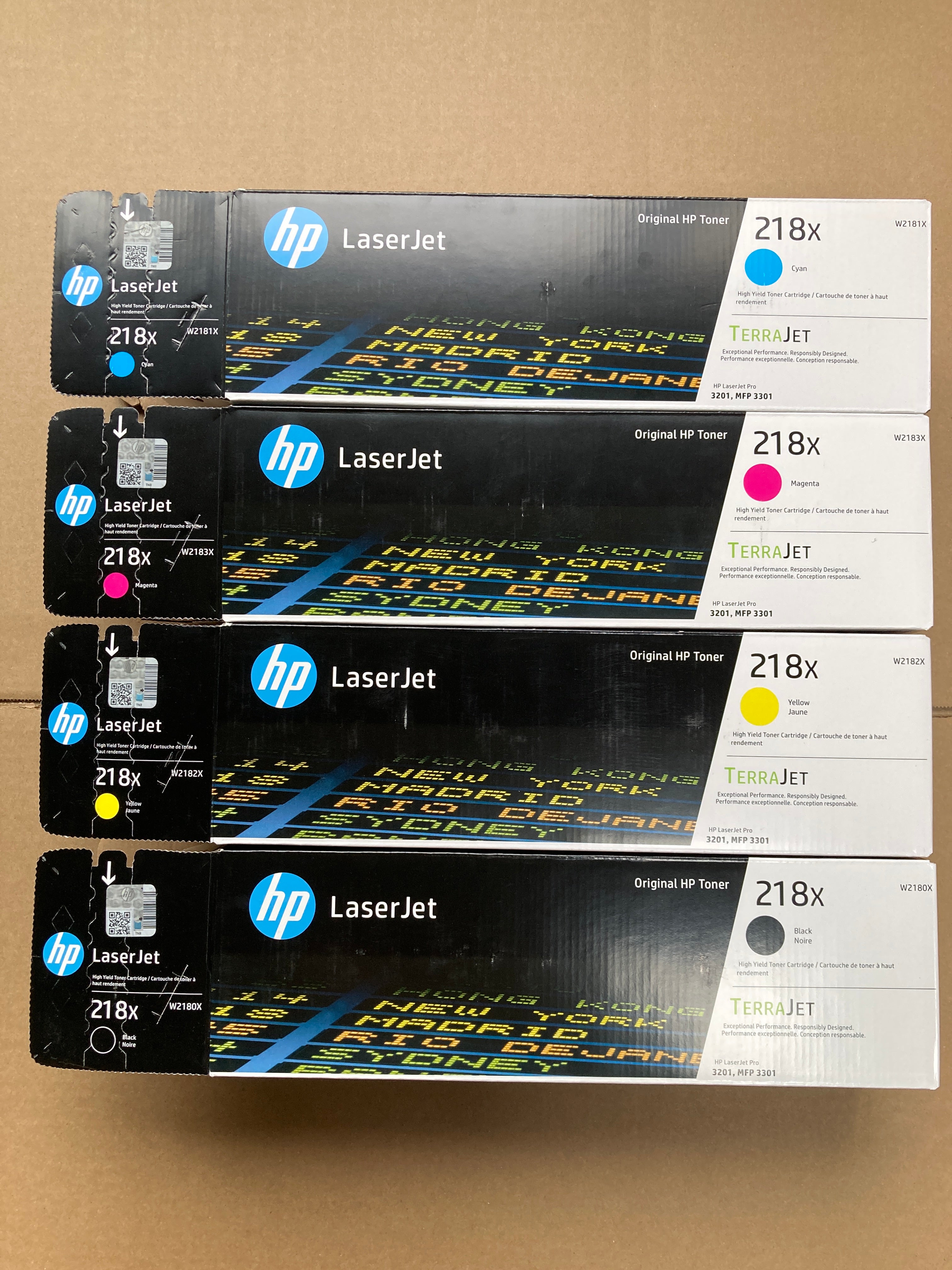 USED - HP 218X Black/Cyan/Magenta/Yellow High Yield Toner Cartridge, Pack Of 4 - DealJustDeal