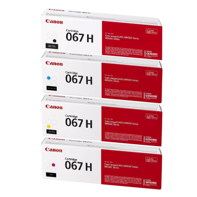 Canon 067H High Yield Toner Cartridges, 4-Pack ( Black/Cyan/Magenta/Yellow) - DealJustDeal