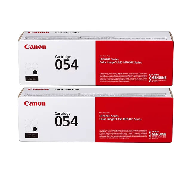 Canon 054 Black Standard Yield Toner Cartridge (3024C001), 2 Packs - DealJustDeal