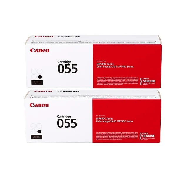Canon 055 Black Standard Yield Toner Cartridge (3016C001), 2 Packs - DealJustDeal