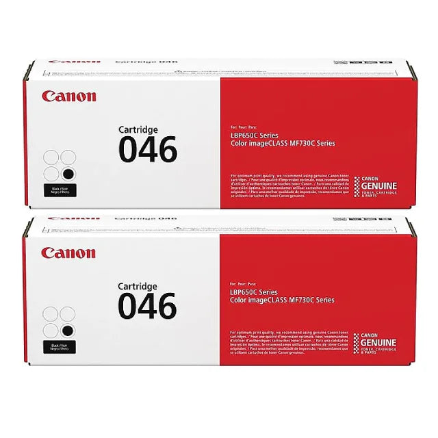 Canon 046 Black Standard Yield Toner Cartridge (1250C001), 2 Packs - DealJustDeal