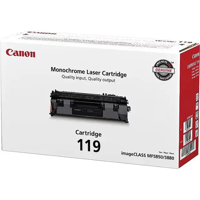 Canon 119 Black Toner Cartridge, Standard Yield, 2-Pack - DealJustDeal