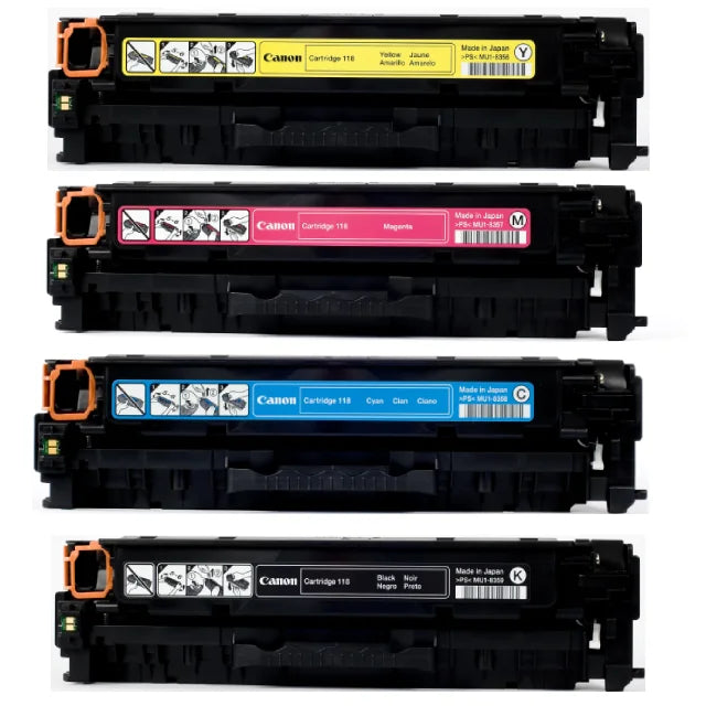 Canon 118 Standard Yield Toner Cartridge, Black/Cyan/Magenta/Yellow, 4-Pack - DealJustDeal