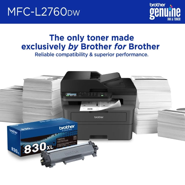 Brother Wireless MFC-L2760DW Compact Monochrome All-in-One Laser Printer - DealJustDeal