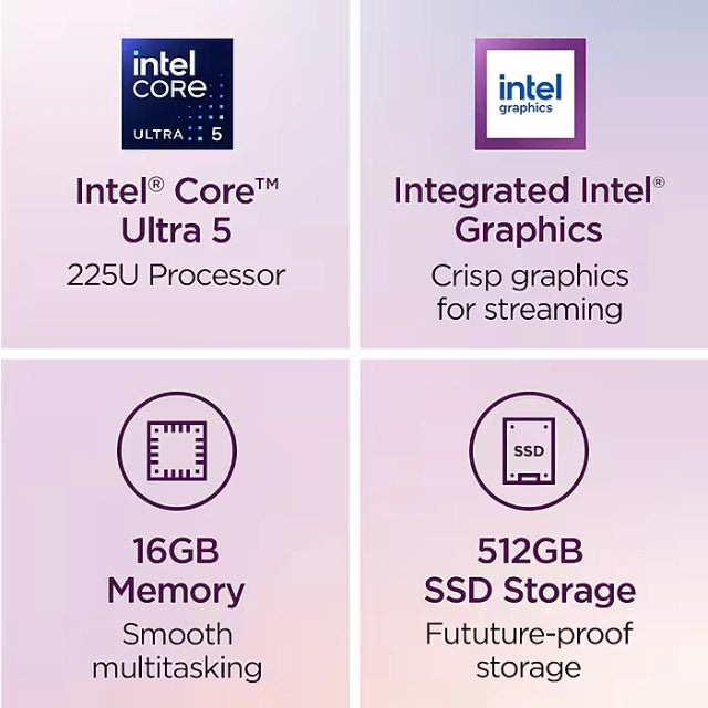 Lenovo 16" WUXGA 2-in-1 Touch Laptop, Intel Core Ultra 5 225U, 16GB RAM, 512GB SSD, Backlit Keyboard - DealJustDeal
