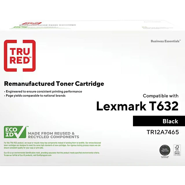 TRU RED™ Remanufactured Black Extra High Yield Toner Cartridge Replacement for Lexmark (12A7465) - DealJustDeal