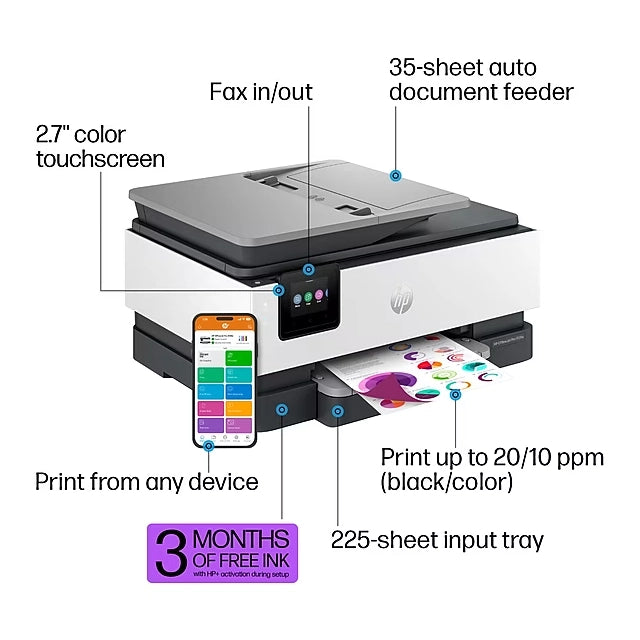 HP OfficeJet Pro 8135e Wireless Color All-In-One Printer (40Q35A) - DealJustDeal