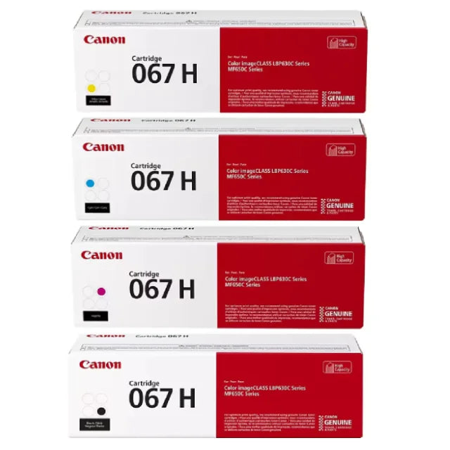 Canon 067H High Yield Toner Cartridges, 4-Pack ( Black/Cyan/Magenta/Yellow) - DealJustDeal