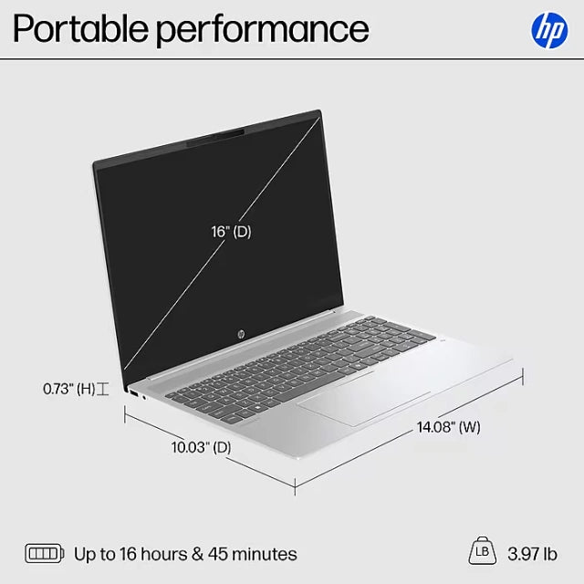 HP OmniBook 5 16" 2K Laptop, Copilot+, AMD Ryzen AI 5 340, 16GB RAM, 512GB SSD, Backlit - DealJustDeal