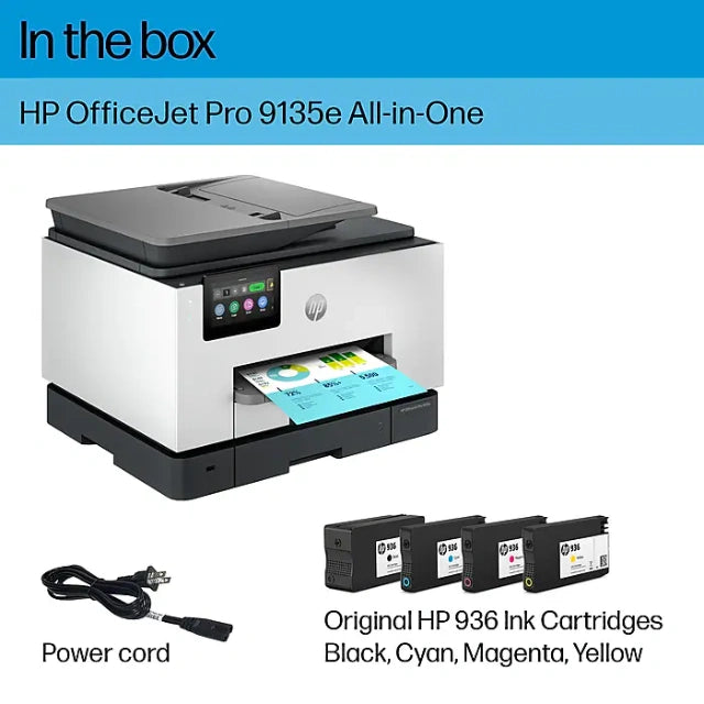HP OfficeJet Pro 9135e Wireless Color All-In-One Printer, 3 Months FREE Ink (404M0A) - DealJustDeal