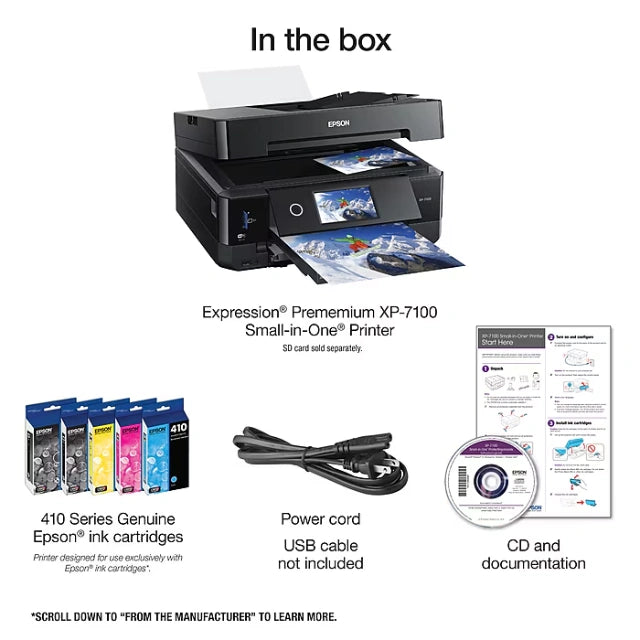 Epson Expression Premium XP-7100 Wireless Color Inkjet Printer, All-In-One (9472519) - DealJustDeal