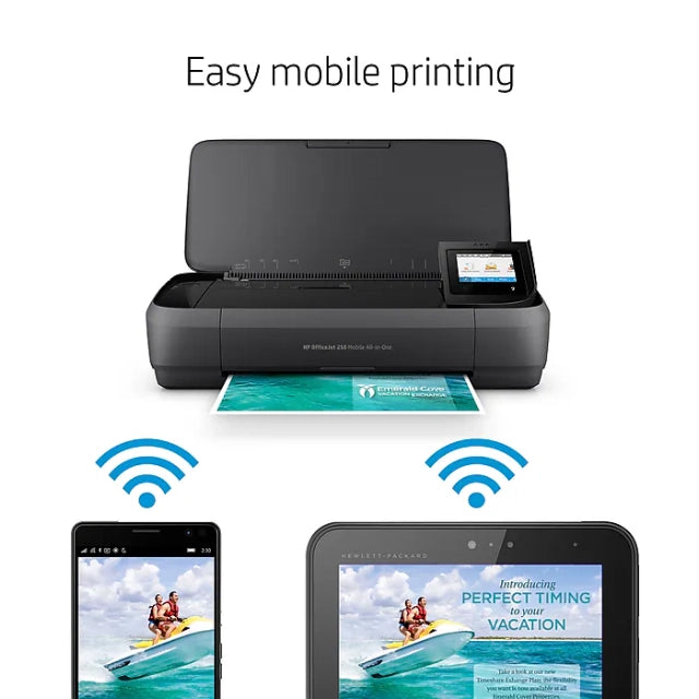 HP OfficeJet 250 Portable Wireless Color All-In-One Inkjet Printer, Print, Scan, Copy (CZ992A) - DealJustDeal