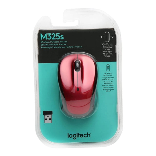 Logitech M325S Wireless Mouse - Red - DealJustDeal