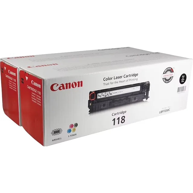 Canon 118 Black Standard Yield Toner Cartridge, 2-Pack (2662B004AA) - DealJustDeal