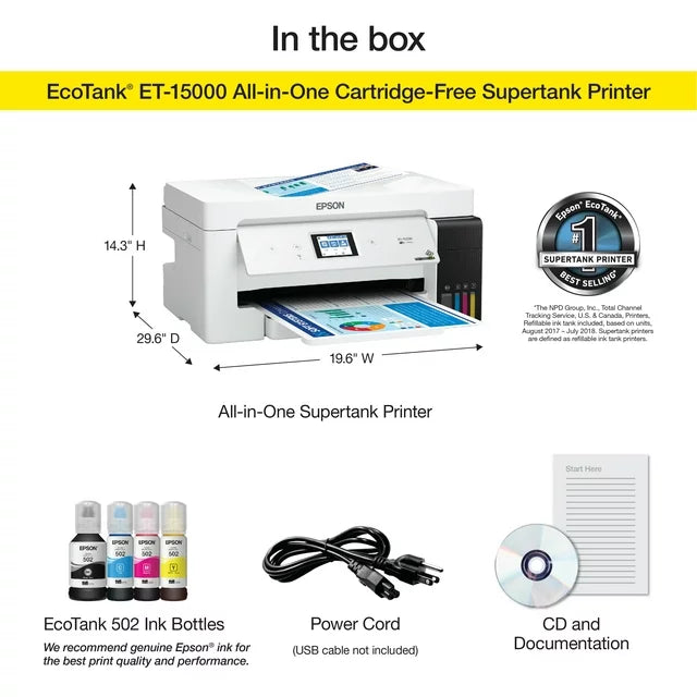 Epson EcoTank ET-15000 Wireless Color All-In-One Inkjet Printer - DealJustDeal