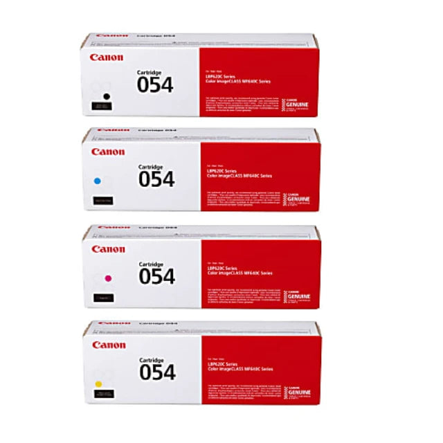 Genuine Canon 054 Toner Cartridge Set of 4 Black, Cyan, Magenta,& Yellow - DealJustDeal