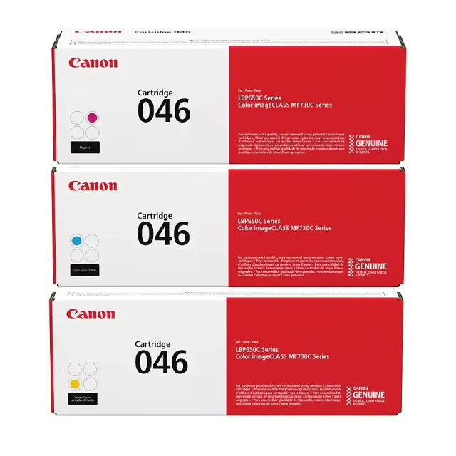 Canon 046 Toner Cartridges Set Cyan, Magenta, Yellow, 3 Packs - DealJustDeal
