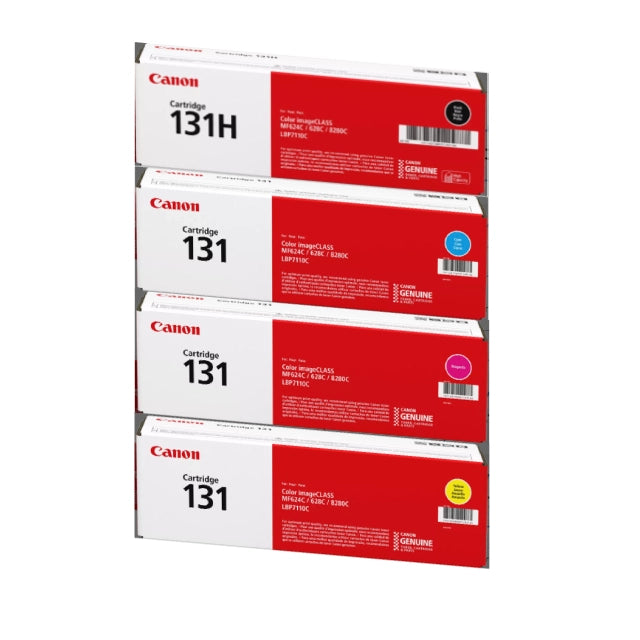 Canon 131 H Black High Yield, 131 Cyan/Magenta/Yellow Standard Yield Toner Cartridge, 4/Pack - DealJustDeal
