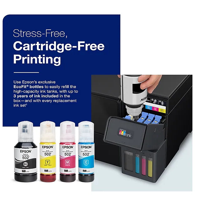 Epson EcoTank ET-2980 Wireless All-in-One Color Supertank Printer, Black (C11CL41201)