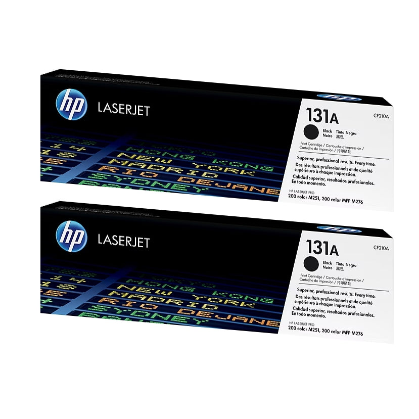 HP 131A Black Standard Yield Toner Cartridge, Prints Up to 1,520 pages (CF210A), Pack of 2 - DealJustDeal