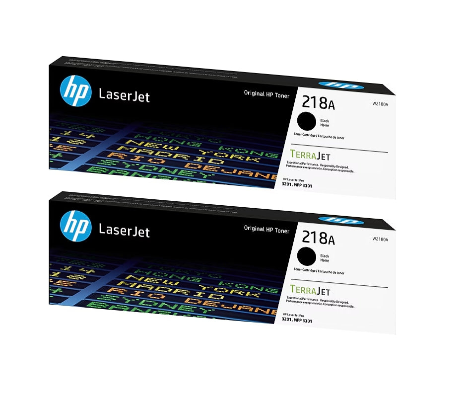 HP 218A Black Standard Yield Toner Cartridge, Prints Up to 1300 Pages (W2180A), Pack of 2 - DealJustDeal