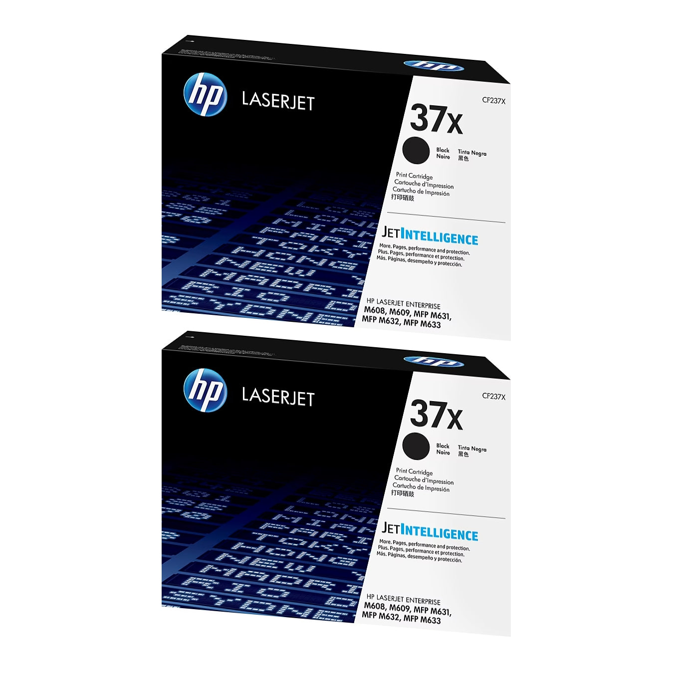 HP 37X Black High Yield Toner Cartridge (CF237X), Pack of 2 - DealJustDeal