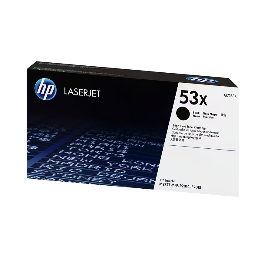 HP 53X Black High Yield Toner Cartridge, Prints Up to 7,000 Pages (Q7553X)