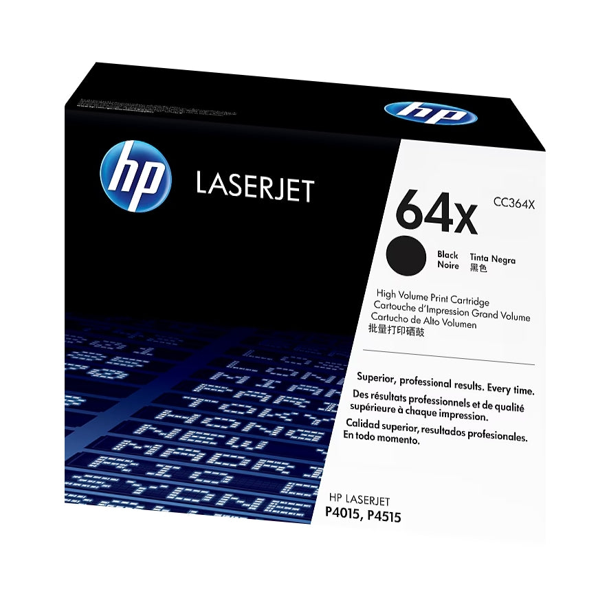 HP 64X High Yield Black Toner Cartridge, Prints Up to 24,000 Pages (CC364X)