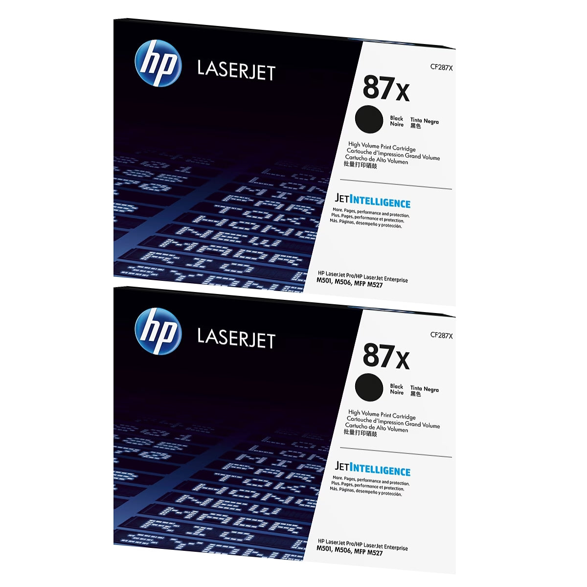 HP 87X Black High Yield Toner Cartridge, Prints Up to 18,000 Pages (CF287X), Pack of 2 - DealJustDeal
