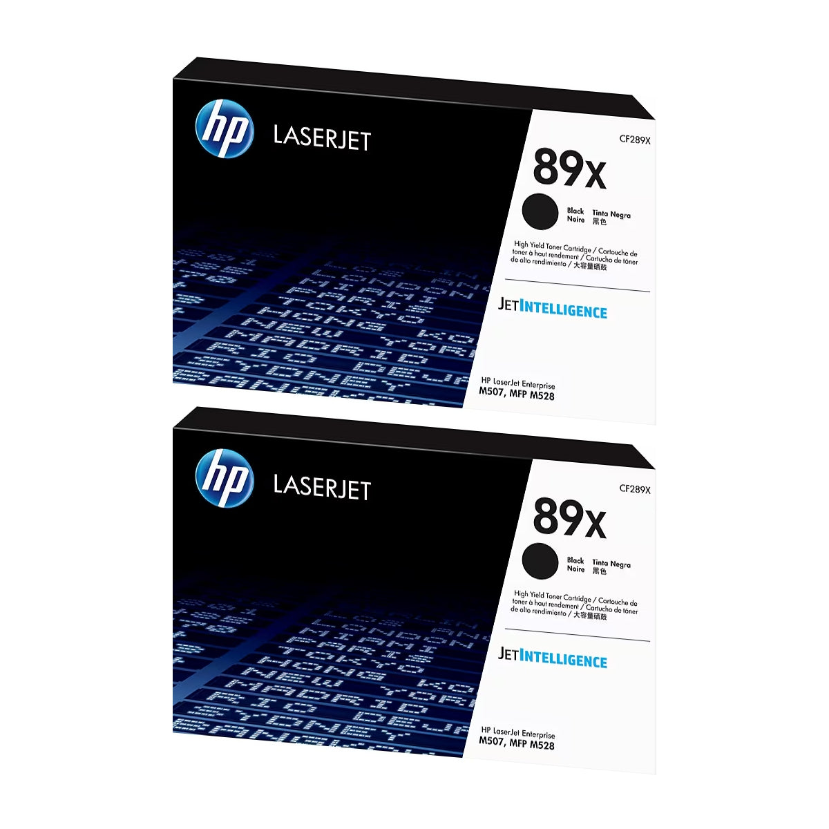 HP 89X Black High Yield Toner Cartridge, Prints Up to 10,000 Pages (CF289X), Pack Of 2 - DealJustDeal