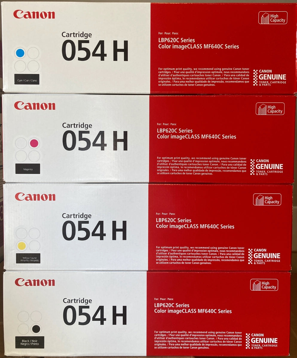 Canon 054 H 4-Color Toner Cartridge Set, Black/Yellow/Cyan/Magenta - DealJustDeal