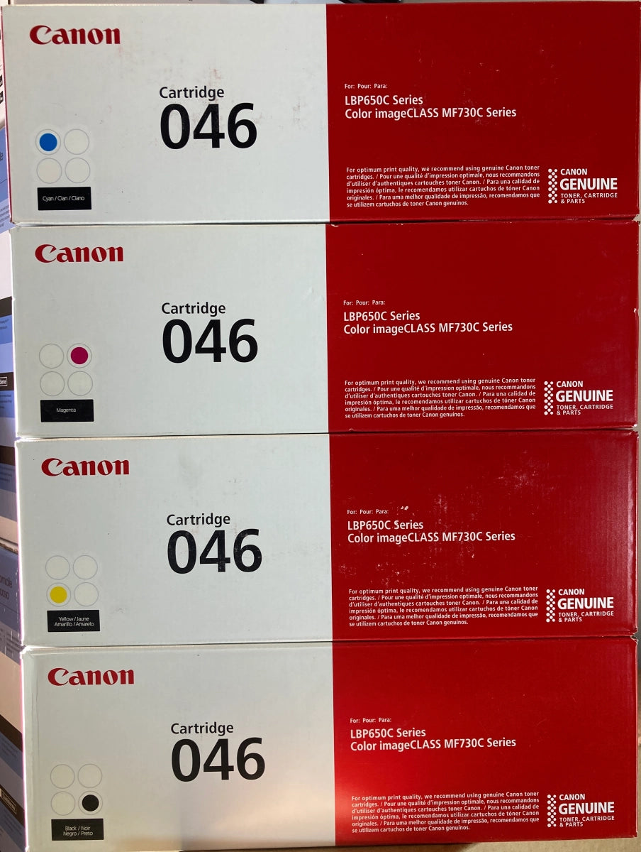 Canon 046 Black, Cyan, Magenta, Yellow Standard Yield Toner Cartridge Set, Pack Of 4 - DealJustDeal