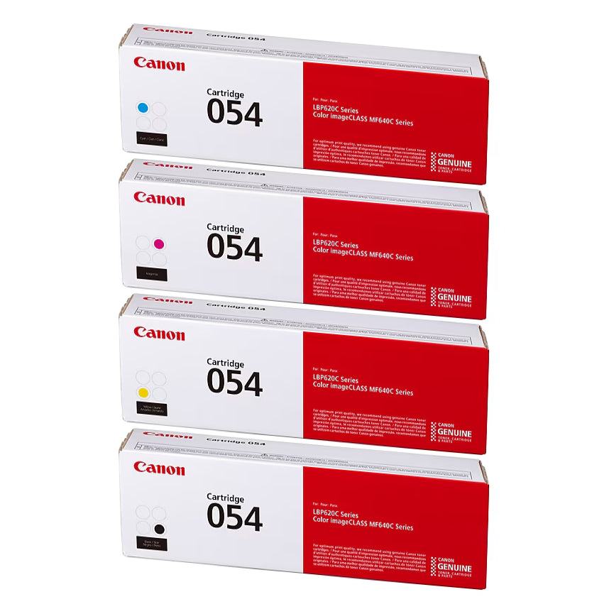 Genuine Canon 054 Toner  Cartridge Set of 4 Black, Cyan, Magenta,& Yellow - DealJustDeal
