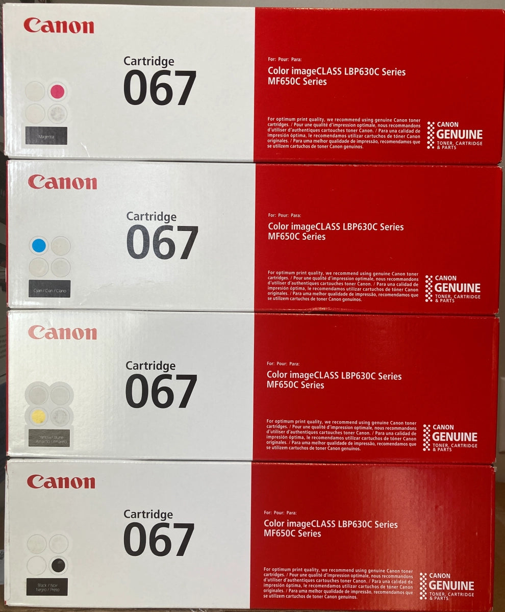 Canon 067 Toner Set, 4-Pack (Black, Cyan, Magenta, Yellow) - DealJustDeal