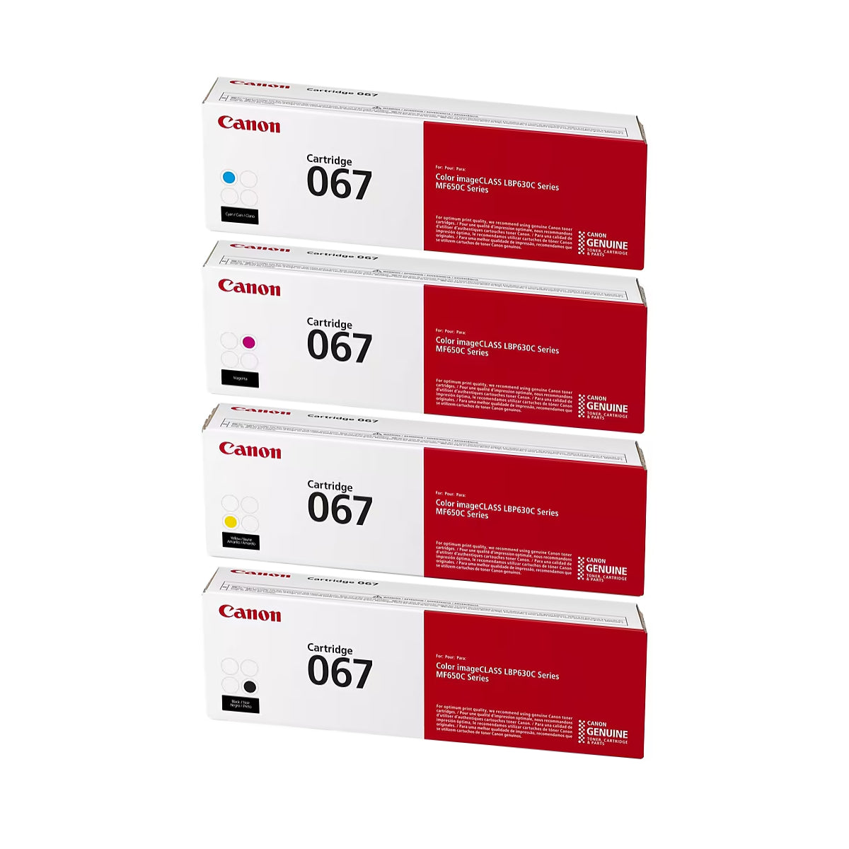 Canon 067 Toner Set, 4-Pack (Black, Cyan, Magenta, Yellow) - DealJustDeal