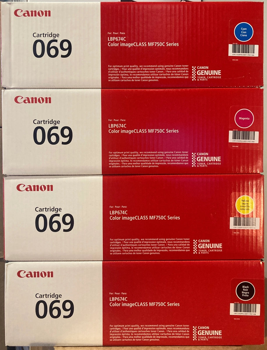 Canon 069 Toner 4-Pack: Black, Cyan, Magenta, Yellow - DealJustDeal