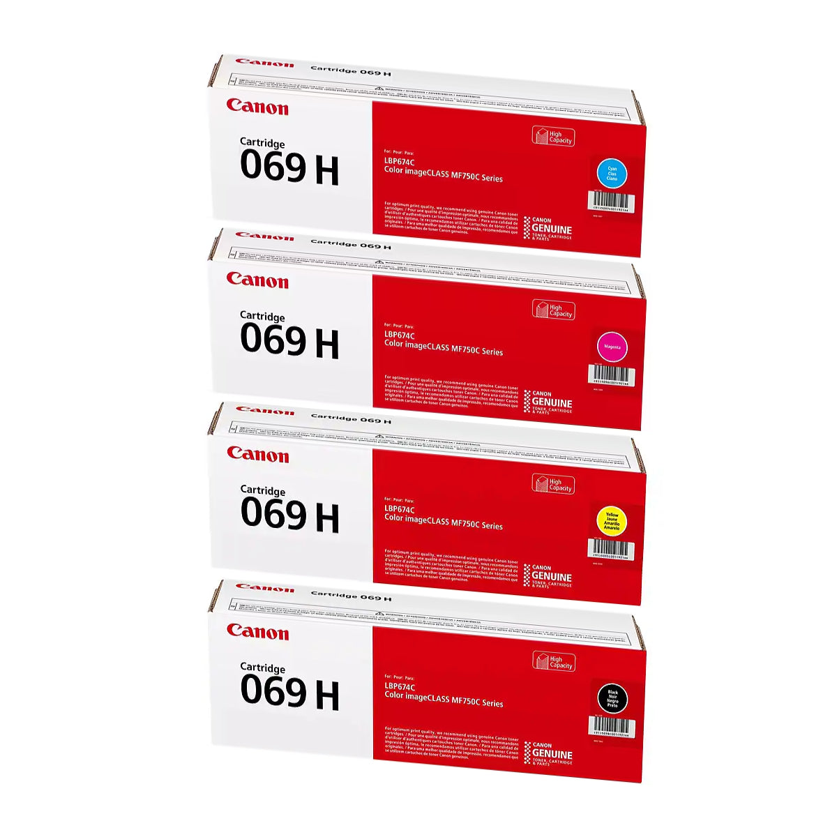 Canon 069 H High Yield Toner Cartridges 4-Pack (CMYK) - DealJustDeal