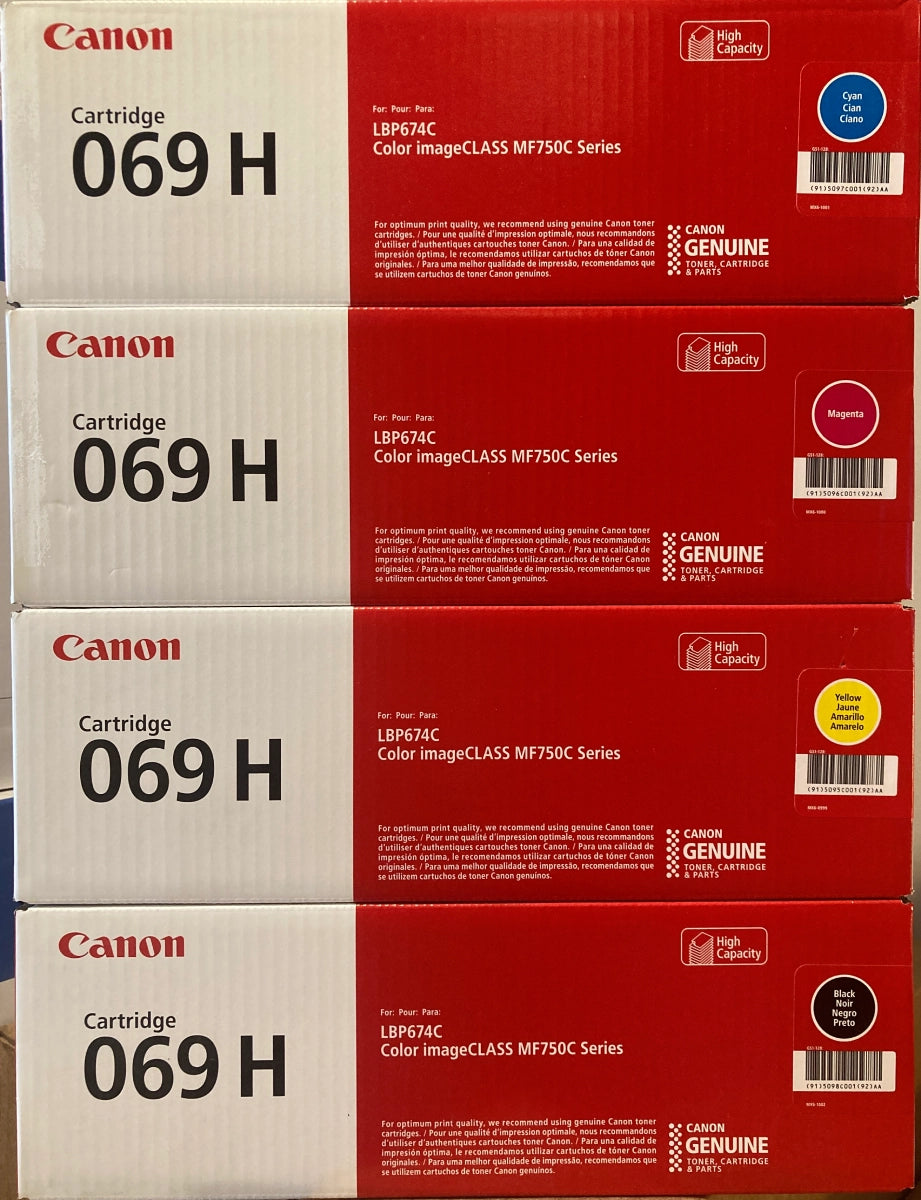 Canon 069 H High Yield Toner Cartridges 4-Pack (CMYK) - DealJustDeal